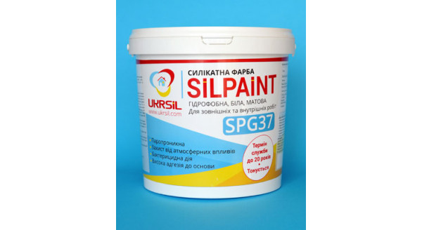 Гидрофобная силикатная краска SILPAINT SPG37 3л(4,2кг) купить в Запорожье